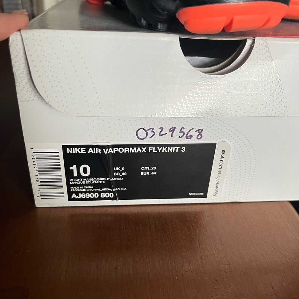 Nike Air Vapormax Flyknit 3 size 10